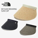 ノースフェイス サンバイザー レディース THE NORTH FACE W FLEXI WEAVING SUN CAP IVORY NAVY JET_BLACK...