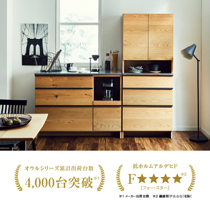 【6/15 P10倍！】【公式】食器棚 キッチンボード 国産 完成品 キッチン収納 キッチ...