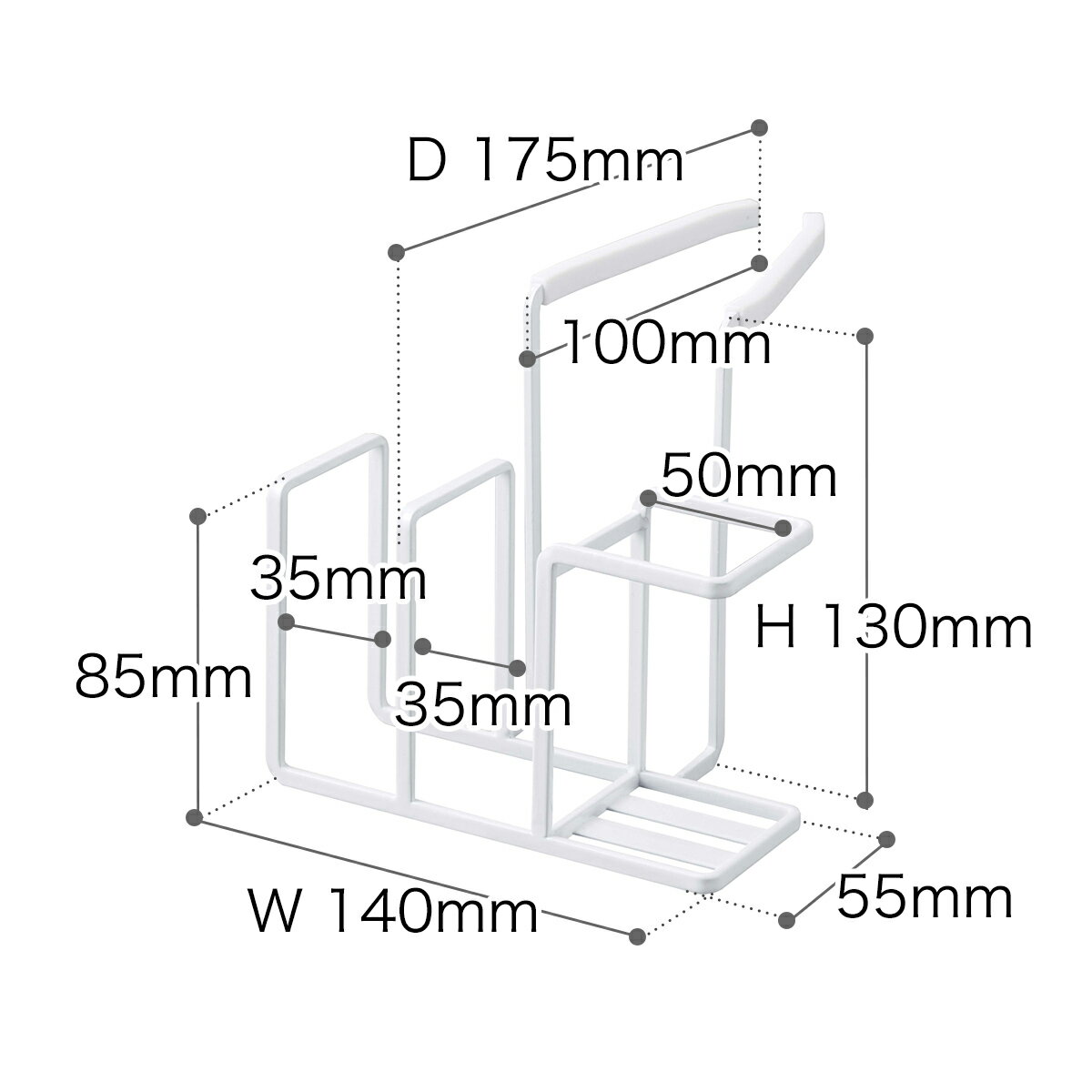 ［ tower 蛇口にかけるスポンジ＆ブラシホルダー ］タワー フック スポンジホルダー 蛇口にかける 蛇口 掛ける スポンジラック スポンジ置き 収納 シンク モノトーン キッチン 水切り 山崎実業 yamazaki ホワイト ブラック 5080 5081 新生活【ポイント10倍】