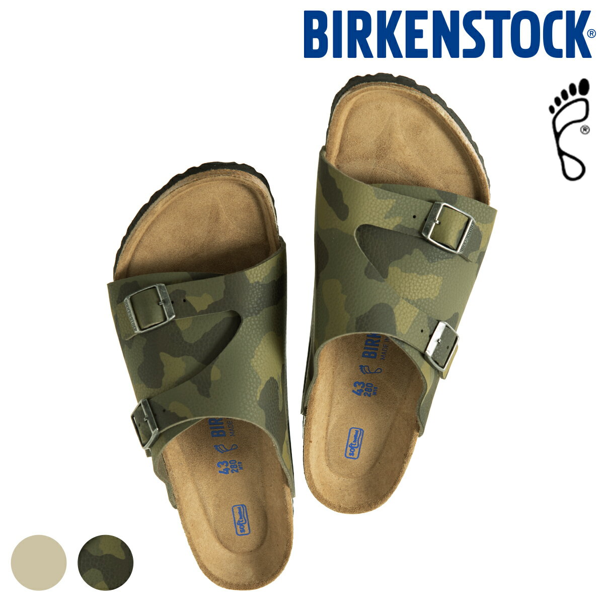 ビルケンシュトック サンダル チューリッヒ 正規販売店 BIRKENSTOCK ソフトフットベッド デザートソイル メンズ GC1013031 GC1013033 レギュラー 幅広 コーデ 人気 歩きやすい 履き心地 おしゃれギフト【送料無料】［ BIRKENSTOCK ZURICH SFB DESERT SOIL レギュラー ］