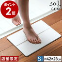 soil 　珪藻土　 珪藻土バスマット アスベスト不使用 soil GEM ソイル 国産 Sサイズ 珪藻土マット バスマット 小さめ 日本製 珪藻土 速乾 速乾バスマット おしゃれ ジェム ミニ お風呂マット 足拭き マット ひる石 吸水 子供 カビ対策【送料無料】［ soilGEM バスマット S ］