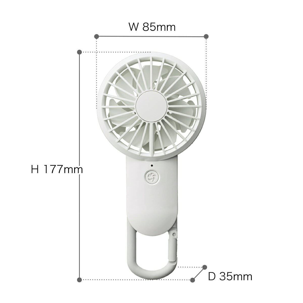 ハンディファン カラビナ 二重反転ファン 大風量 静音 usb 携帯扇風機 usb扇風機 おしゃれ 卓上扇風機 ハンディーファン ポータブルファン 手持ち扇風機 ミニ扇風機 軽量 首かけ ポケットファン スリム リズム 9ZF028RH【送料無料】［ RHYTHM Silky Wind Mobile 2 ］