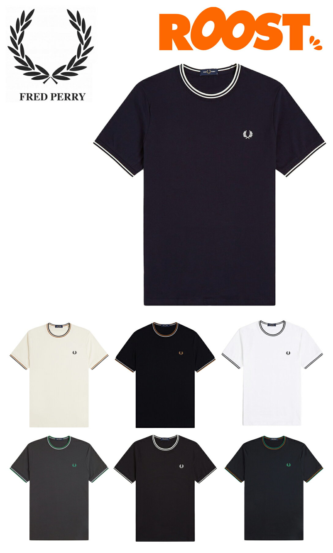 FRED PERRY フレッドペリー Twin Tipped T-Shirt ツインチップド Tシャツ M1588V 日本正規品 メンズ 2026春夏