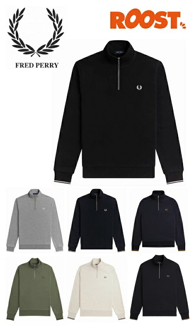 FRED PERRY フレッドペリー SWEATSHIRTS Half Zip Sweatshirt スウェットシャツ ハーフジップ M3574 日本正規品 メンズ トレーナー