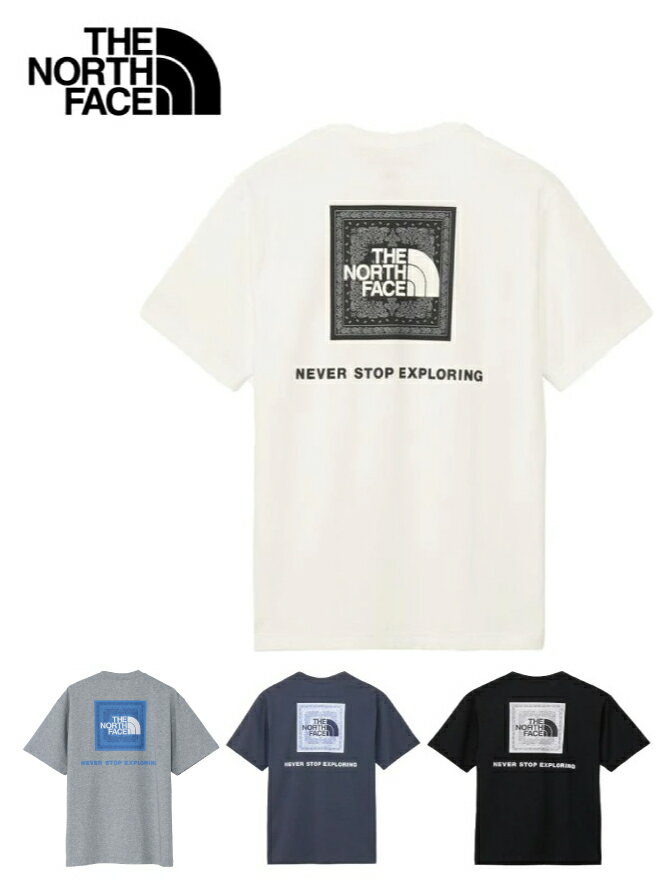 Rakuten - THE NORTH FACE ザ・ノース・フェイス ショートスリーブバンダナスクエアロゴティー メンズ Tシャツ NT32446 2026春夏 日本正規品