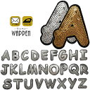 \今だけ20%OFF!/【楽天ランキング受賞】 ワッペン アルファベット スパンコール アイロン接着 シルバー ゴールド イニシャル ローマ字ワッペン アイロンワッペン ワッペンカスタム デコ ダンス 入園 入学 アップリケ あっぷりけ wappen