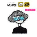 \今だけ20%OFF!/【楽天ランキング受賞】ワッペン スパンコール 縦8.4cm×横7.1cm (小)ガール 女の子 眼鏡 サングラス おしゃれ かわいい 入園 入学 デコ ダンス わっぺん wappen アップリケ あっぷりけ