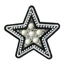 【楽天ランキング受賞】 ワッペン 刺繍 ストーン ワッペン クリスタル 縦6.5cm×横7.2cm スター 星 キラキラ ワッペンデコ ワッペンカスタム デコ ダンス 入園 入学 わっぺん アップリケ あっぷりけ wappen