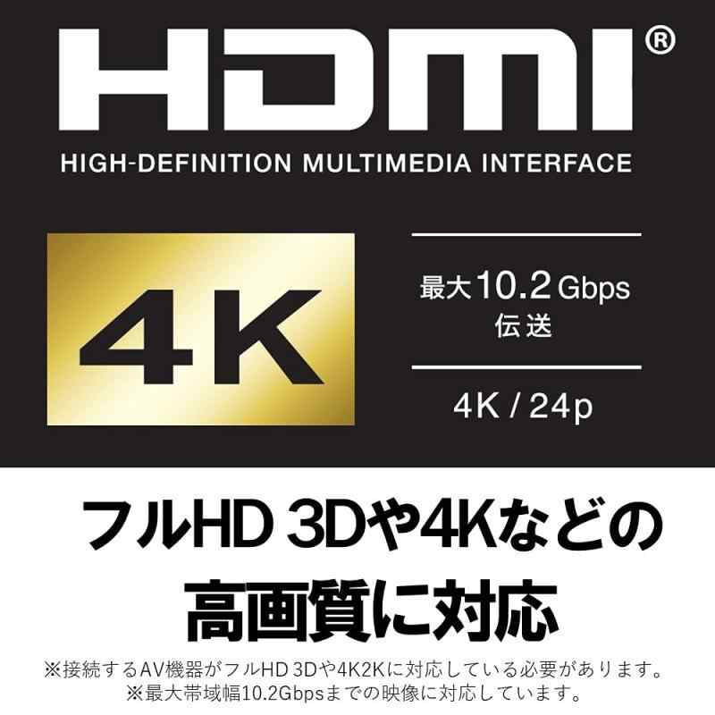 バッファロー HDMI スリム ケーブル 1m ARC 対応 4K × 2K 対応 【 HIGH SPEED with...