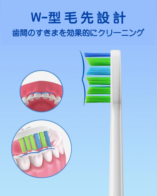 7AM2M AM100/AM105C/AM110 電動歯ブラシ替えブラシ ブラシ ヘッド 4本セット 歯垢除去 7am2m電動歯ブラシのみ使用できます ブラック