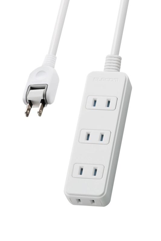 Rakuten - エレコム 電源タップ 雷ガード スウィングプラグ ほこりシャッター付 4個口 3m ホワイト T-KST02-22430WH