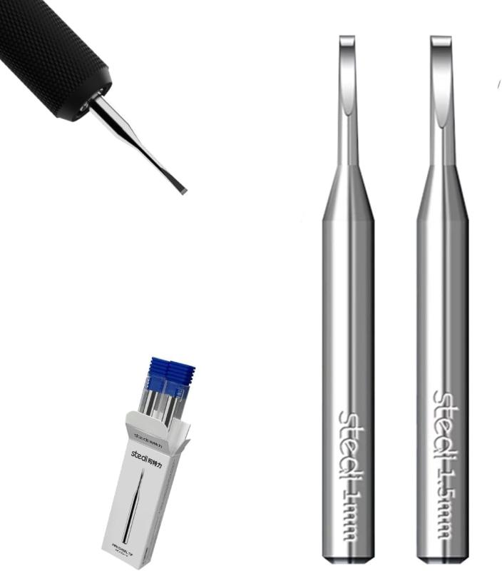 stedi Model Scriber Blade 2個、タングステンスチールブレード、1mm + 1.5mmサイズ、趣味のモデリング、RGスケールモデル、刻印、パネルライン、樹脂、スクライバー交換用ブレード。 (2mm+2.5mm)