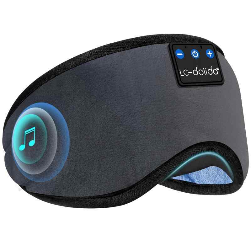LC-dolida スリープマスク ヘッドホン付き Bluetooth 5.4 ワイヤレス スリープヘッドホン イヤホン マイク付き HDスピーカー 音楽 遮光アイマスク 睡眠 旅行 瞑想 男女兼用 クールガジェット root-house-10227480 RoothouseStore パッケージ画像