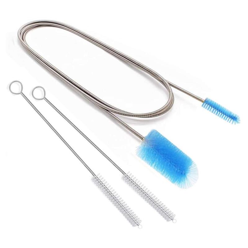 パイプブラシ 水族館ブラシ チューブブラシ ワイヤーブラシ チューブブラシ 水槽 掃除 155cm青ブラシ1..
