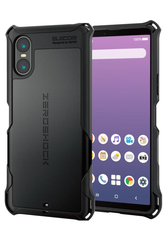 樂天商城 - エレコム Xperia 10 VI (SO-52E) ケース カバー 耐衝撃 衝撃吸収 ZEROSHOCK 4つ角ダンパー ダブルレイヤー設計 ハニカム構造 ストラップホール付き カメラ保護 エアークッション ブラック PM-X241ZEROBK