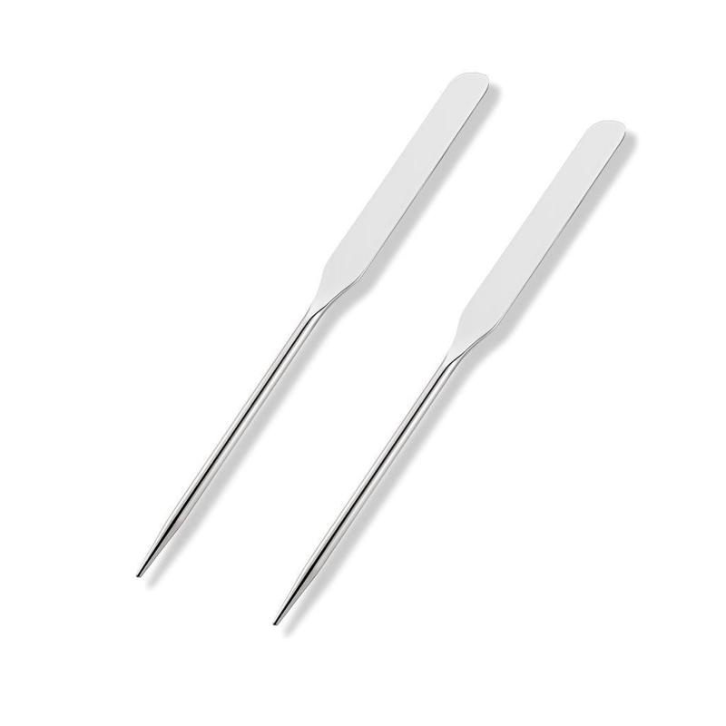 LUYING メイク用 メイクツール ネイル用 DIYスパチュラスパチュラ 攪拌棒ツール 化粧品ツール ステンレス鋼 メタルメイクスパチュラ 美容化粧品ツール （2個入り）