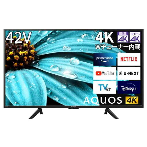 シャープ 42V型 4K 液晶 テレビ AQUOS 4T-C42EJ1 Google TV 外付けHDD2番組同時録画対応 Dolby Atmos (2022年モデル) Wi-Fi6対応 シャープ 42V型 4K 液晶 テレビ AQUOS 4T-C42EJ1 Google TV 外付けHDD2番組同時録画対応 Dolby Atmos (2022年モデル) Wi-Fi6対応
