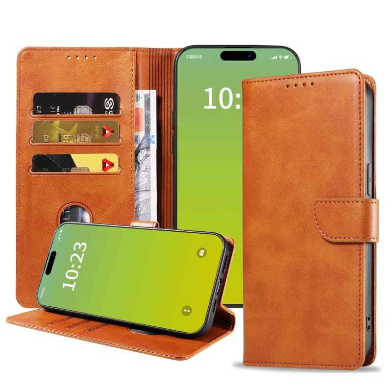 Rakuten - 適用 iPhone 15 Plusケース 手帳型 iPhone 15Plus用 手帳型 ケース カバー PUレザー カード収納 財布型 耐衝撃 マグネット スタンド (iPhone15Plus 用 手帳型)(ライトブラウン)