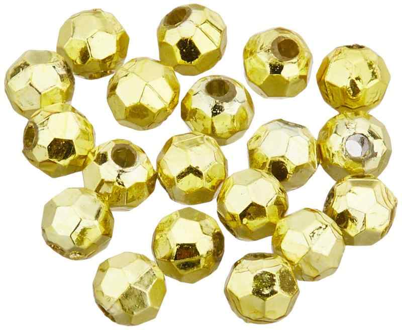 島村 カットビーズ 200個入り デラックスDX 6mm ゴールド ASH-DX6C-G