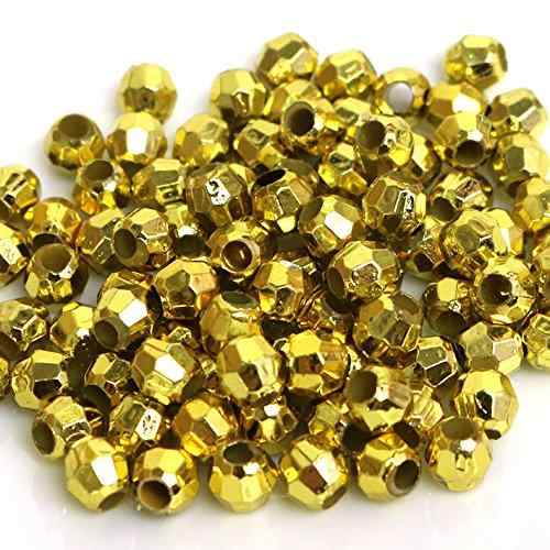 島村 カットビーズ 200個入り デラックスDX 6mm ゴールド ASH-DX6C-G