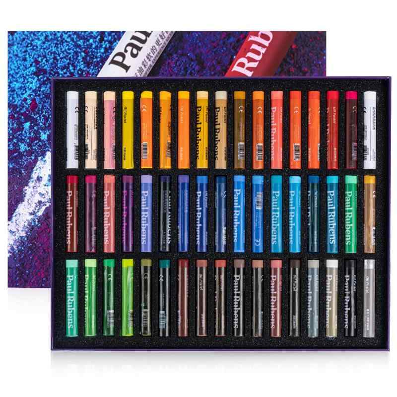 Paul Rubens アーティスト用オイルパステル 50色 鮮やかでクリーミーなソフトオイルパステルセット オイルパステル クレヨン 画材 絵画 描画