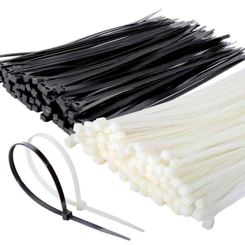結束バンド Leobro ケーブルタイ 4.5mm×250mm 黒 白各100本 ナイロン結束バンド 耐候性タイプ 室内 室外用 配線整理 ケーブルまとめ