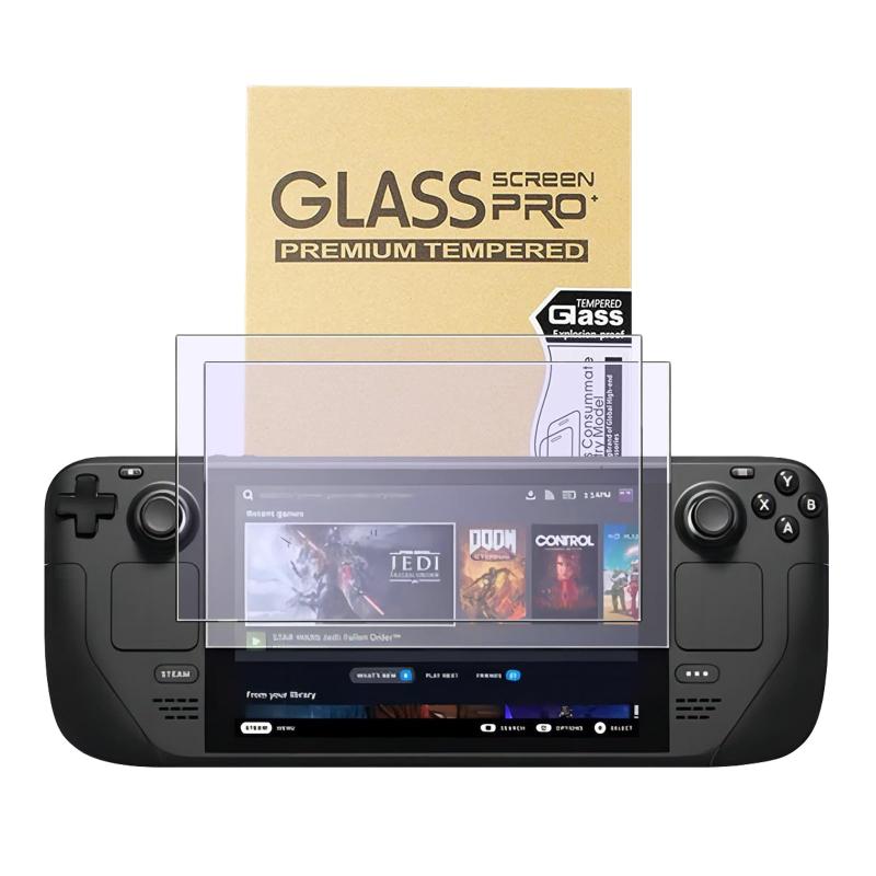 Rakuten - Fourmor スクリーンプロテクター あてはまる Steam Deck OLED 7.4 インチ (NEW 2023) - 9H 強化ガラスフィルム、アンチスクラッチ HD クリア、牛革ボックスプロフェッショナルパッケージ、2 パック