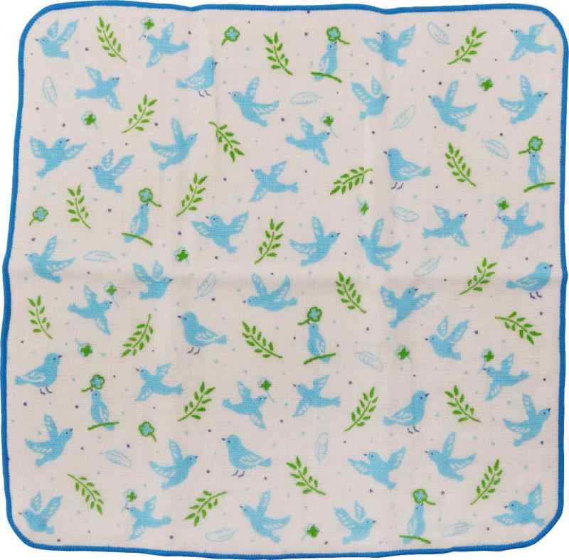樂天商城 - 京佑(Kyoyu) ハンドタオル 青い鳥 25×25cm ふわろん タオルハンカチ