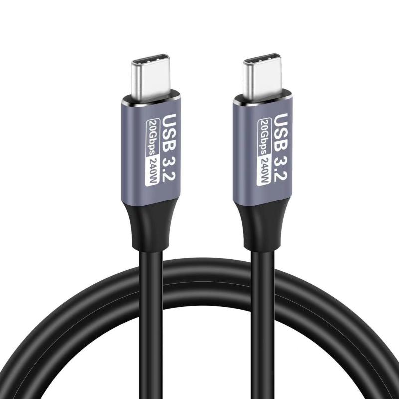 USB-C ケーブル 0.5M 240W PD急速充電 20Gbps高速データ転送 USB3.2 Gen2規格 4K映像出力 MacBook IdeaPad Surface Galaxy Pixel AQUOS等Type-c機種対応