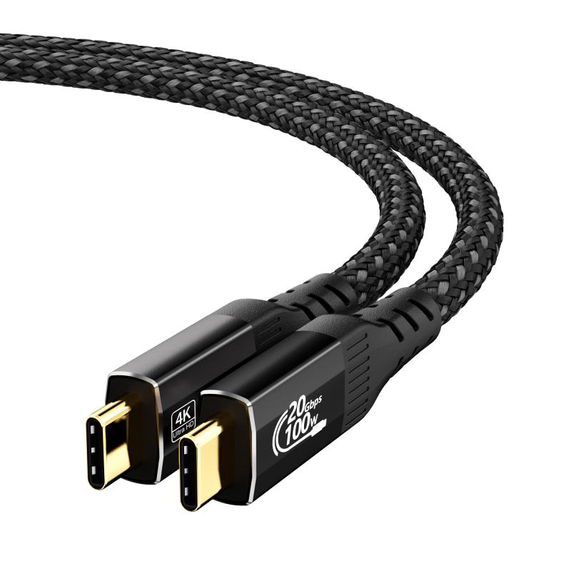 usb c ケーブル 0.6m USB3.2 Gen2X2 20Gbps 高速データ転送 100W PD 急速充電 4K@120Hz8K@30Hz 映像出力 Type-C ケー…
