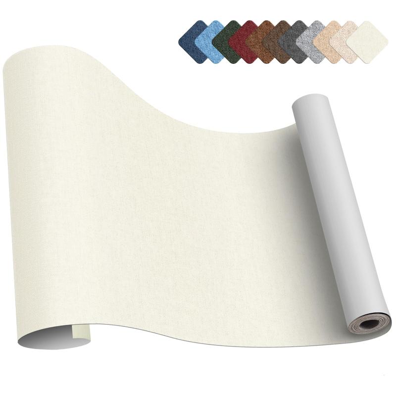 Rakuten - 補修テープ 布 40 x 200cm リネン製 補修布シート ソファ 補修シート リネンパッチテープキット、椅子、枕、カーテン用ファブリックパッチテープ 薄米色