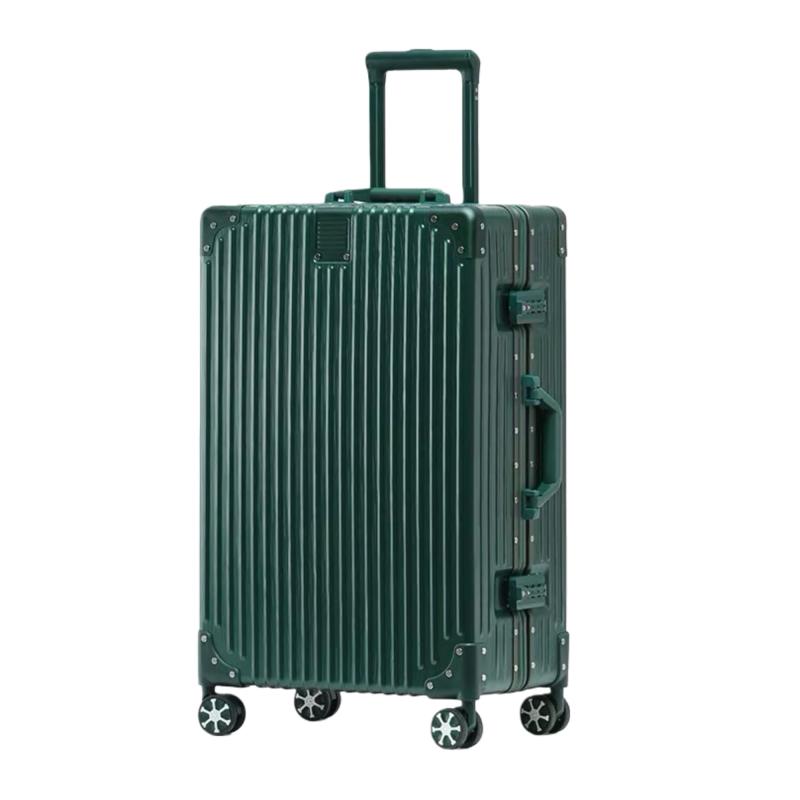 Rakuten - [WanderMore] スーツケース キャリーケース キャリーバッグ 機内持ち込み 大型 アルミフレーム 超軽量 大容量 耐衝撃 TSAダイヤロック レトロ 360度回転 静音 ダブルキャスター 旅行 出張 67.5*43*26
