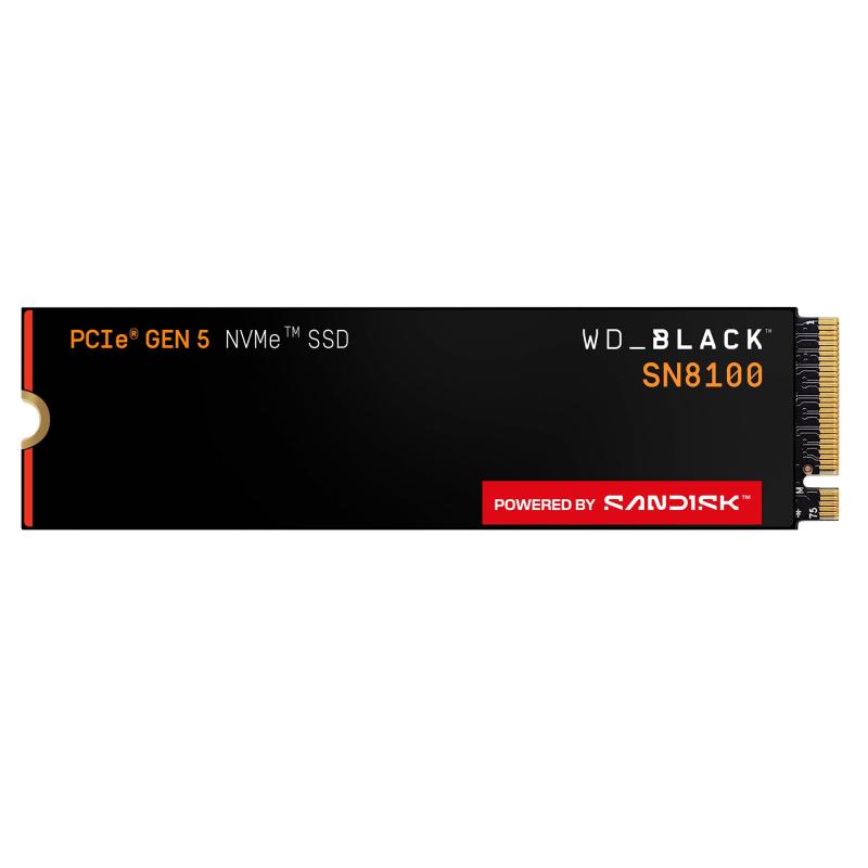 WD_BLACK 2TB SN8100 NVMe SSD 内蔵ソリッドステートドライブ - Gen 5 PCIe 5.0x4、M.2 2280、Seq.読み取り速度最大14,900MB/秒、AIアプリケーション、ゲーム、ビデオ編集に最適 - WDS200