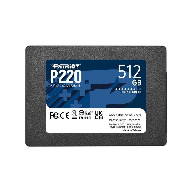 樂天商城 - Patriot P220 512GB Internal SSD - SATA 3 2.5" - Solid State Drive - P220S512G25