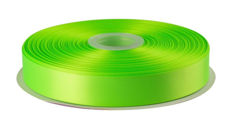 【TEKDEERE】両面サテンリボン 幅25mm 長さ91M 髪飾りのDIY 装飾素材 花束 ギフト ラッピング -キーライム