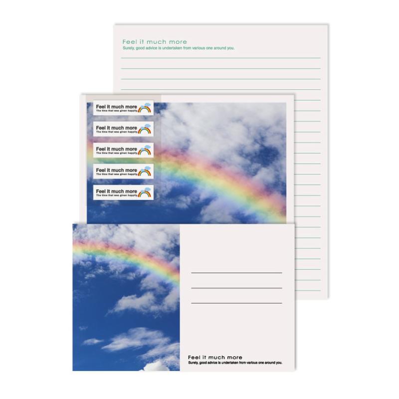 キュービックス レターセット フォト レターセット レインボー 105137-53