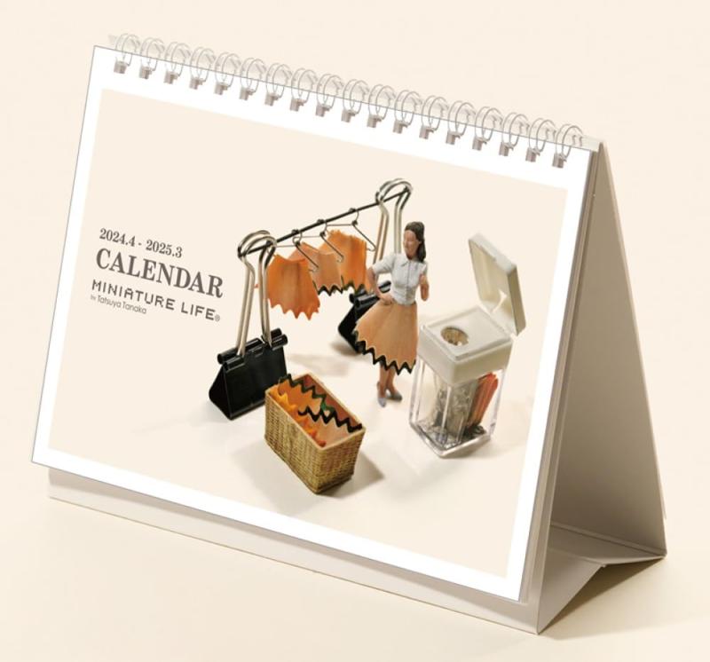 ハゴロモ 卓上 MINIATURE LIFE（2024.4-2025.3） 2024年 4月始まり 卓上 カレンダー CL24-4541