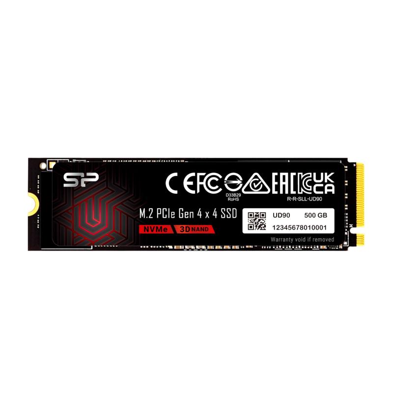 Netbook （UmPC） - Silicon Power 500GB UD90 NVMe 4.0 Gen4 PCIe M.2 SSD R/W up to 5,000/2,700 MB/s (SP500GBP44UD9005)