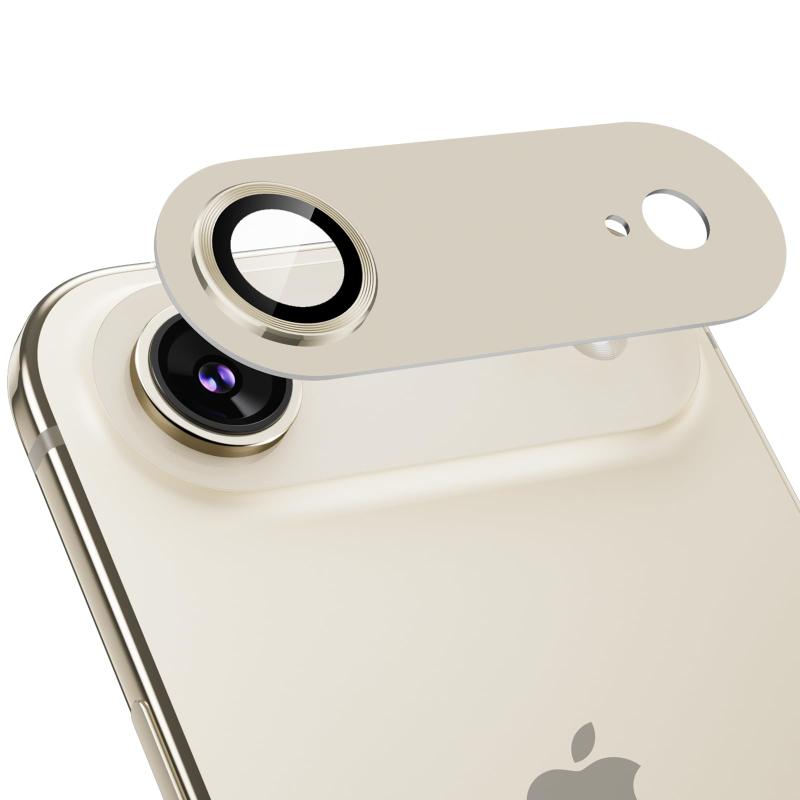 Podick レンズカバー iPhone Air 用 カメラフィルム 全面保護 アルミ合金製 強化ガラス 傷防止 レンズ保護 耐衝撃 アイフォンAir 用 カメラ保護 高透過率 黒縁取り 露出オーバー防止 カメラレンズ