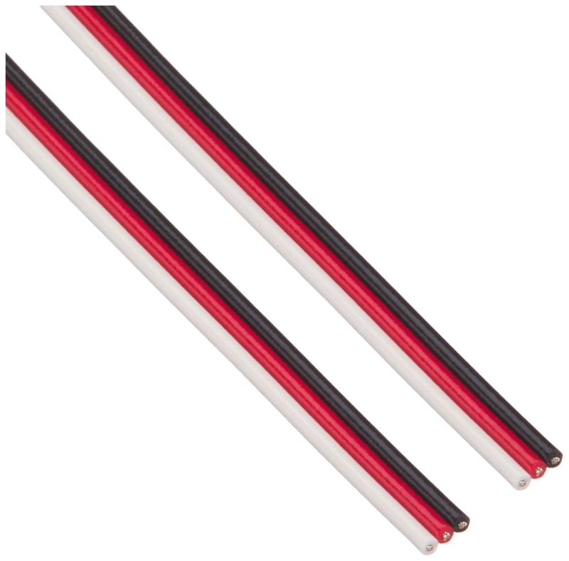 樂天商城 - 協和ハーモネット 細径3心並列線 KFC 0.1SQ X 3C 10m 白/赤/黒