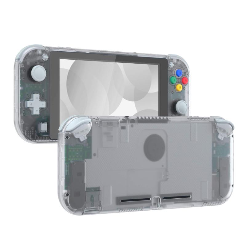 eXtremeRate switch liteに対応用クリア素材のDIY互換するケースシェル、任天堂switchライトコントローラー修理キットハウジング/スクリーンフィルム付き、switchライトに対応用カスタムケースカバ
