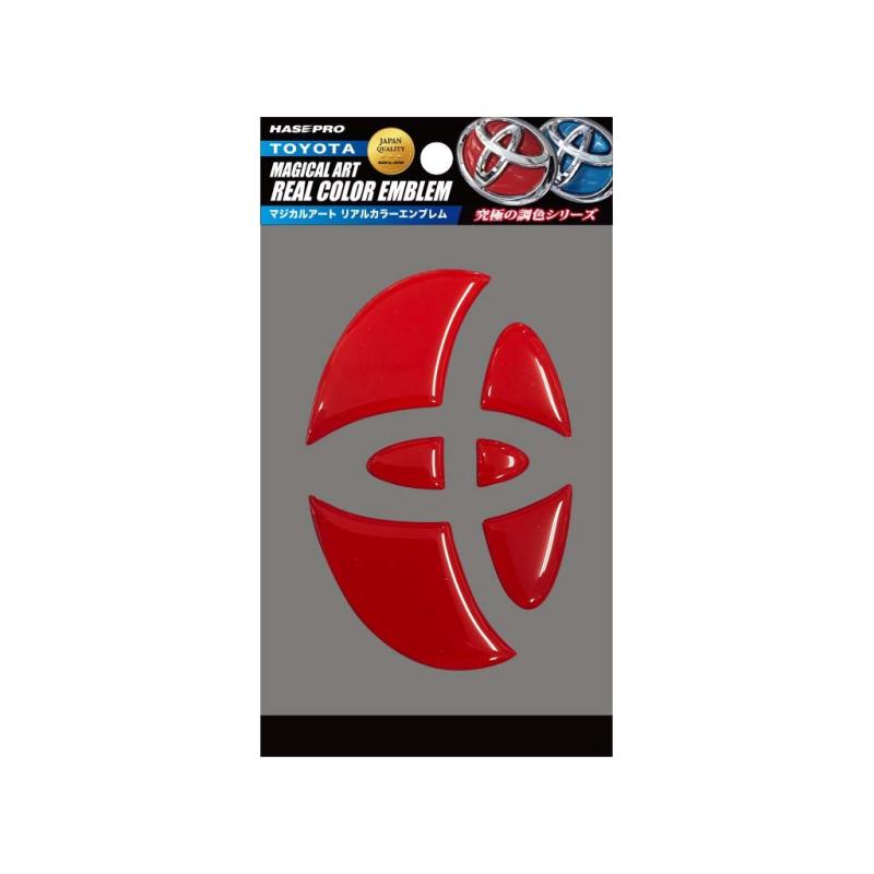 HASEPRO (ハセ・プロ) マジカルアート【リアルカラーエンブレム】(フロント/リアエンブレム) トヨタ4 （レッド） RET-4R