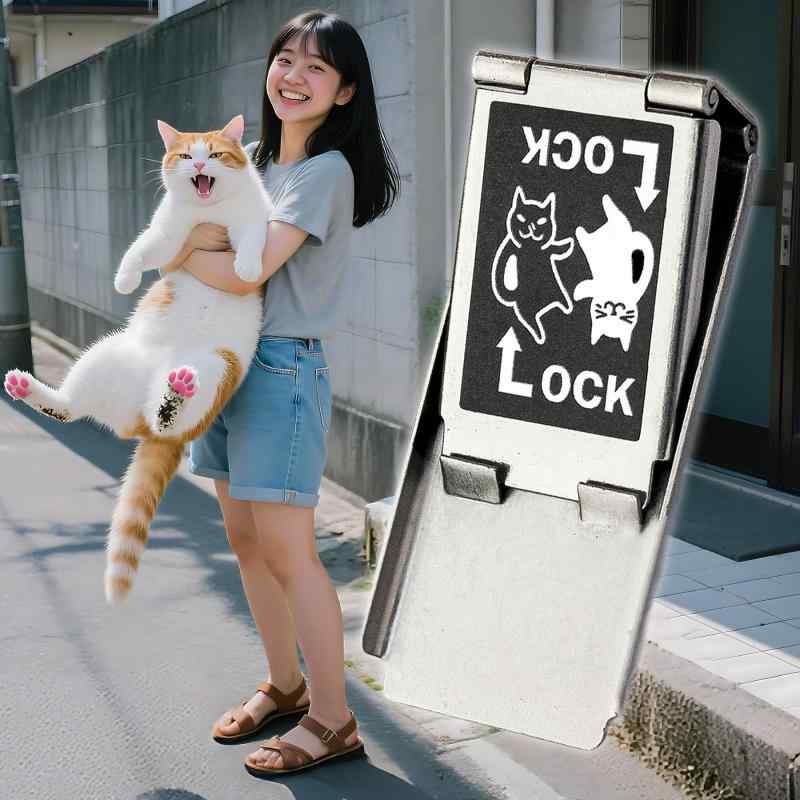 【網戸ロック】網戸ストッパー・窓ロック 猫の脱走防止・子供の安全対策に最適なサッシ窓用補助錠｜左右対称デザイン・防犯・転落防止・通風換気対応