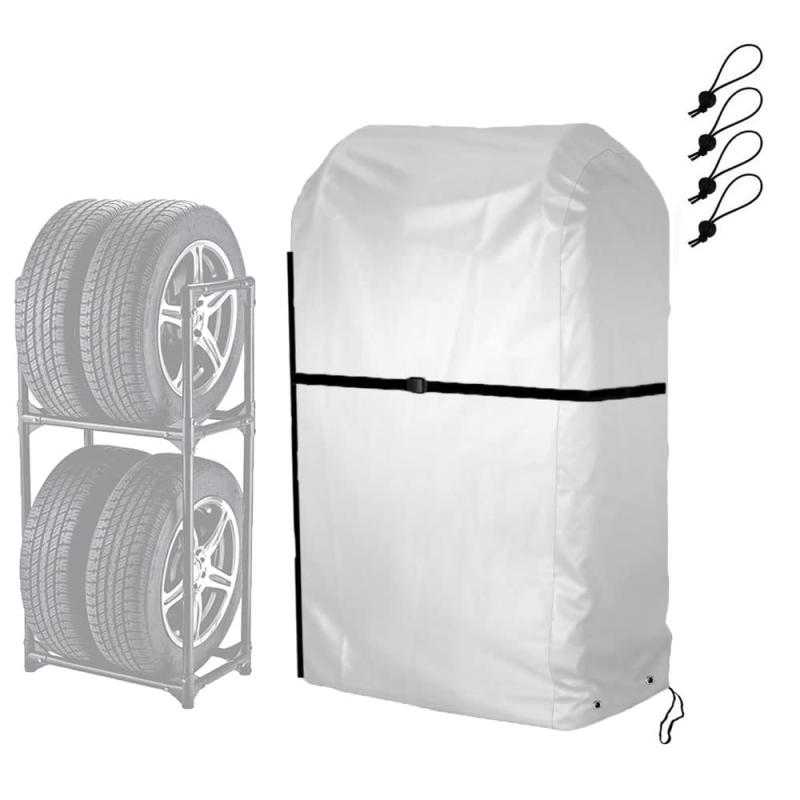 COVERGROUP タイヤラックカバー 420D厚手防水屋外用UVカット 普通車4本収納 保管用(幅73×奥行85×高さ170CM)ブラケットなし【製品仕様】ラックカバーサイズ：幅73x奥行85x高さ170cm、4本のタイヤを収納できて、適合商品:タイヤラックKTL、KSLシリ一ズ。こちらはタイヤラックカバーのみの販売となります。タイヤスタンド本体は付属いたしません。予めご了承ください。【高品質生地】タイヤックカバーは420 Dオックスフォード生地を採用し、えられ、雨、雪、紫外線からタイヤを保護します、タイヤの寿命を延長し、タイヤの耐久性と寿命を保護する。【防水機能】こちらのカバーは防水と防湿機能を有するため、。水圧4000mmに耐えられ、屋内だけではなく、屋外でもご利用いただけます。【二重縫製&amp;ジッパーデザイン】タイヤックカバー精密な二重縫製でを採用し、非常に丈夫で、長持ちです、侧面ジッパーデザイン，タイヤの出し入れが簡単。【防風対策】裾のところに調節可能なコードロック付き。コードロックで絞れるので、両サイドにボールバンドで固定できて、調節可能な弾性防風ベルトが付いています、屋外の強風でもしっかりタイヤラックをカバーできますが吹き飛ばされることはなく、安全に保管してタイヤを固定することができます。