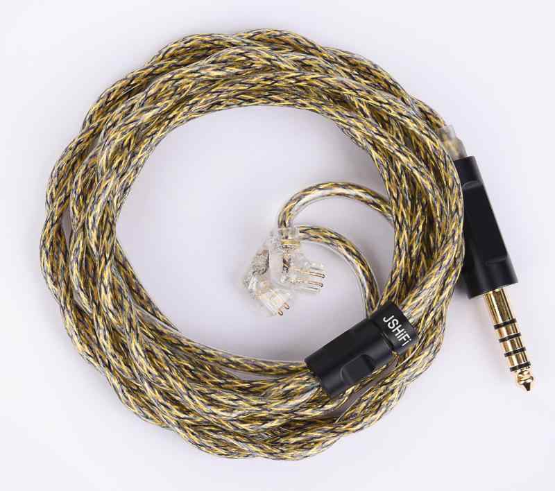 QDC4.4mm リケーブル 希土銅＋ニッケル合金線材 中華QDCイヤホンアップグレードケーブル 4.4mmバランスイヤフォン交換ケーブル (QDC4.4mm)