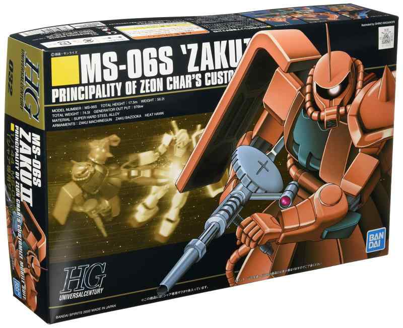 BANDAI SPIRITS (반다이 스피리츠) HGUC 기동 전사 건담 MS-06S 샤아 전용 자쿠 II 1/144 스케일 색으로 구분 된 플라스틱 모델