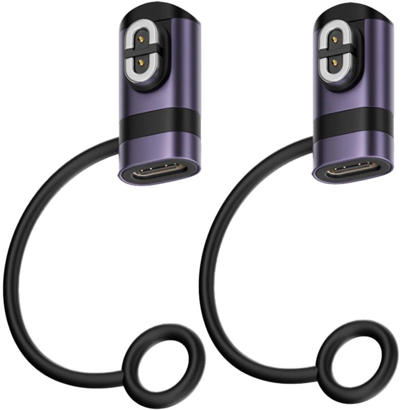 Shokzイヤホン用USB-C充電ケーブル変換Shokz骨伝導イヤホン用USB-C充電ケーブル変換アダプター（2本）Shokz Type-C 用変換マイクロ 急速充電 コンパクト（Shokz OpenRun、Aeropex、OpenRun Pro、Ope