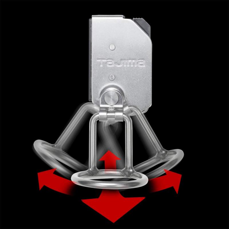 タジマ セフシステム 着脱式工具ホルダー 高耐久極太ステン ハンマー1穴 自在 SFKHS-H1M 着脱楽々 ベルトに後から装着可能 腰道具の組み換えが簡単 使う道具だけを選んで装着 腰の負担軽減