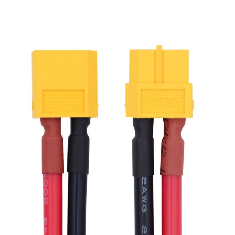 xiwai 12AWG XT60 延長ケーブル オス-メスコネクター ラジコンバッテリー電源ステーション用 ソーラーパネル付き(1.6フィート)