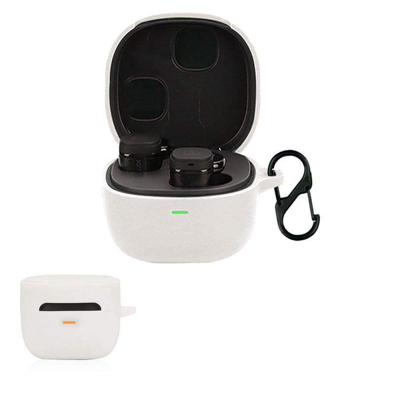 For オーディオテクニカ ATH-SQ1TW2 GR/BK/WH ケース シリコン 専用 収納カバー 全面保護 充電便利 カラビナ 紛失防止 滑り止め AUDASO 軽量 キズ防止 スリム 薄型 旅行 耐衝撃 防塵 ATH-SQ1TW2 用保護ケース-ホワイト【洗練設計】オーディオテクニカ ATH-SQ1TW2 GR/BK/WH に適しています。滑りにくいカラビナ付きなので、持ち運びはとても便利です。優秀な接触、直接クリーニング、有効な滑り止め。【注：シリコン保護カバーの上部にはテープが貼られています。 受け入れられない場合は購入しないでください。】【充電が便利】ケースの下に充電穴があり、ATH-SQ1TW2 の充電口と完全に合わせて、ケースを外さなくても直接に充電できます。【全面保護】カバーは高品質のシリコン製で、優れた柔軟性があります。スクラッチ傷防止、落下保護だけではなく、がついているので、細かい埃の侵入も防ぎます。【携帯便利】軽量小型ケースは耐衝撃性、防塵性、紛失防止。自宅、旅行、出張、長時間乗る中にかかわらず音楽がゆっくり楽しめます。【傷・汚れ防止】食品グレードの液体シリコーンで作られ、異臭なし、色あせない、指紋・傷防止できます。濡れた布で拭けるだけ、汚れが簡単に拭け取れます。